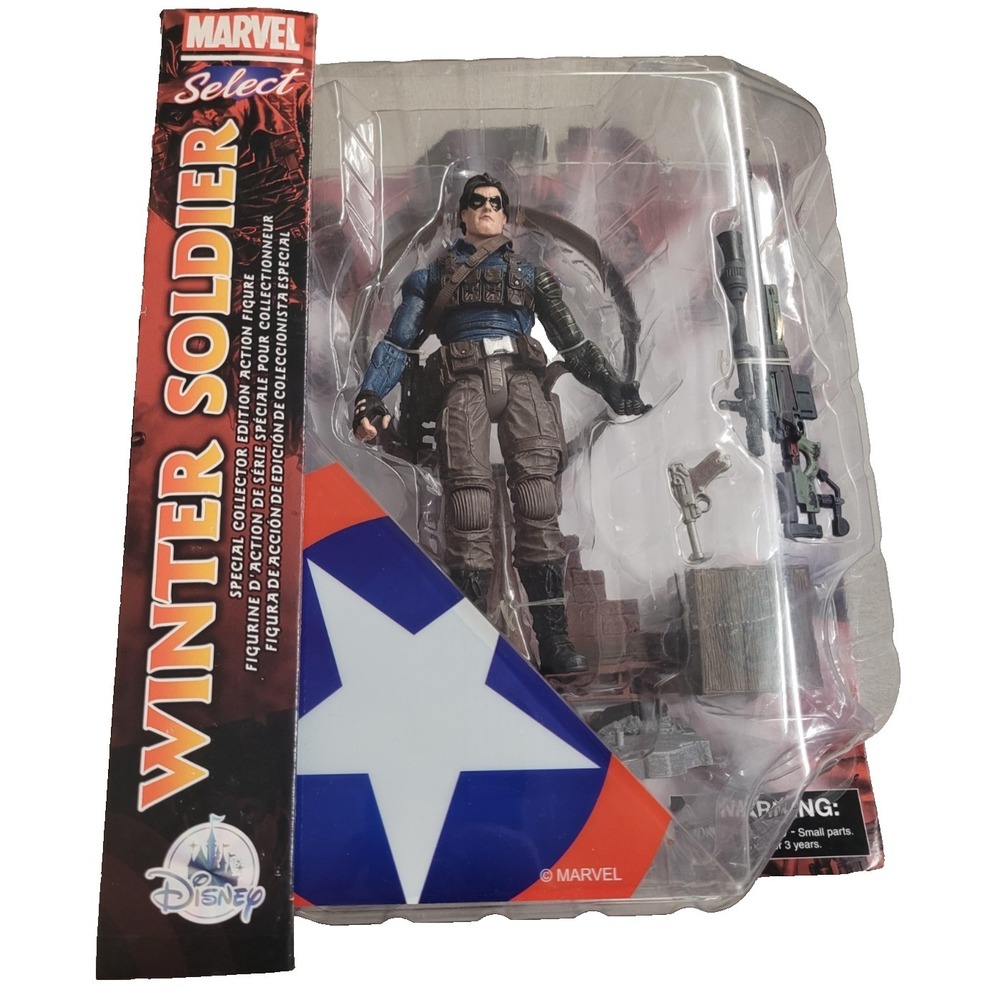 Marvel Select Winter Soldier Disney Store Exclusive Diamond Select -New Damaged